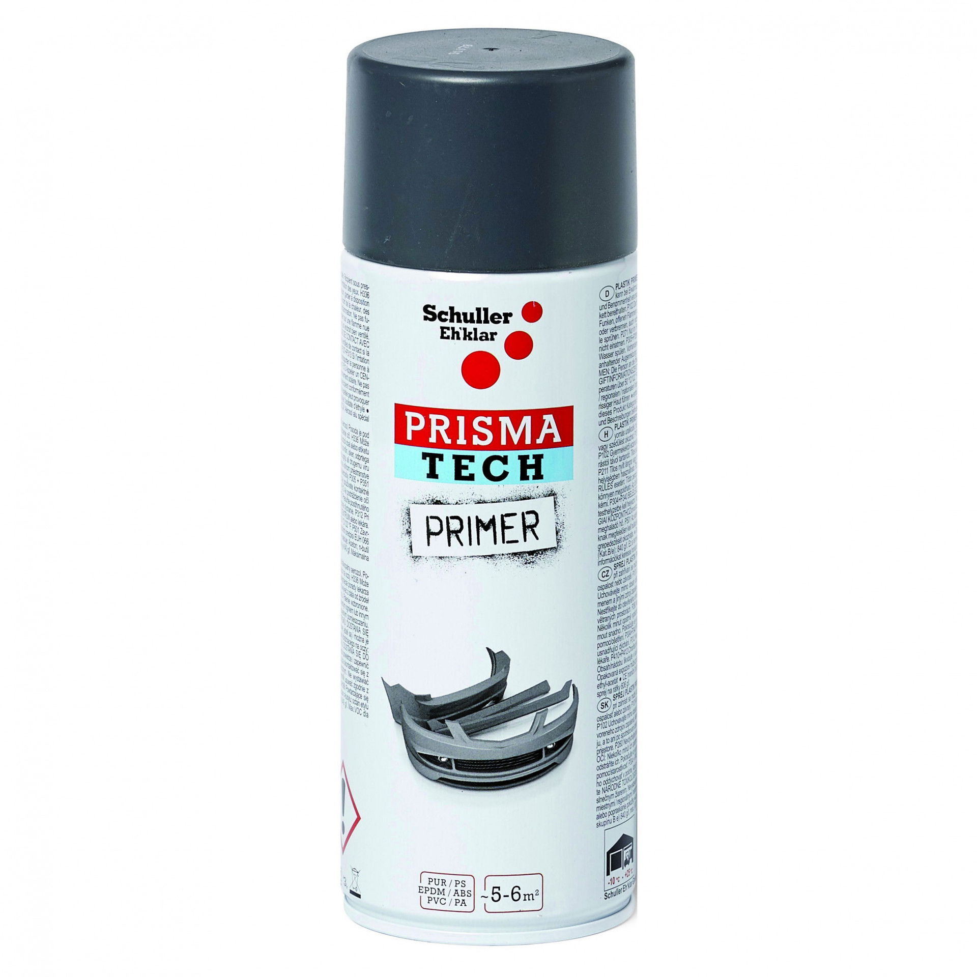 Schuller PRISMA TECH PRIMER alapozó spray műanyagokhoz, sötétszürke, 400 ml termék fő termékképe