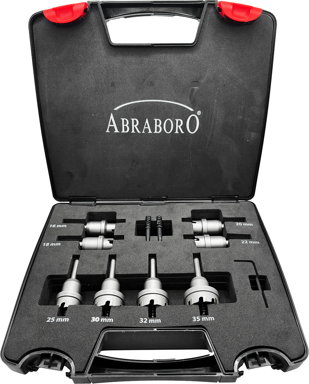 Abraboro CT INOX lyukfűrész készlet keményfém fogakkal (10 mm), 11 részes termék fő termékképe