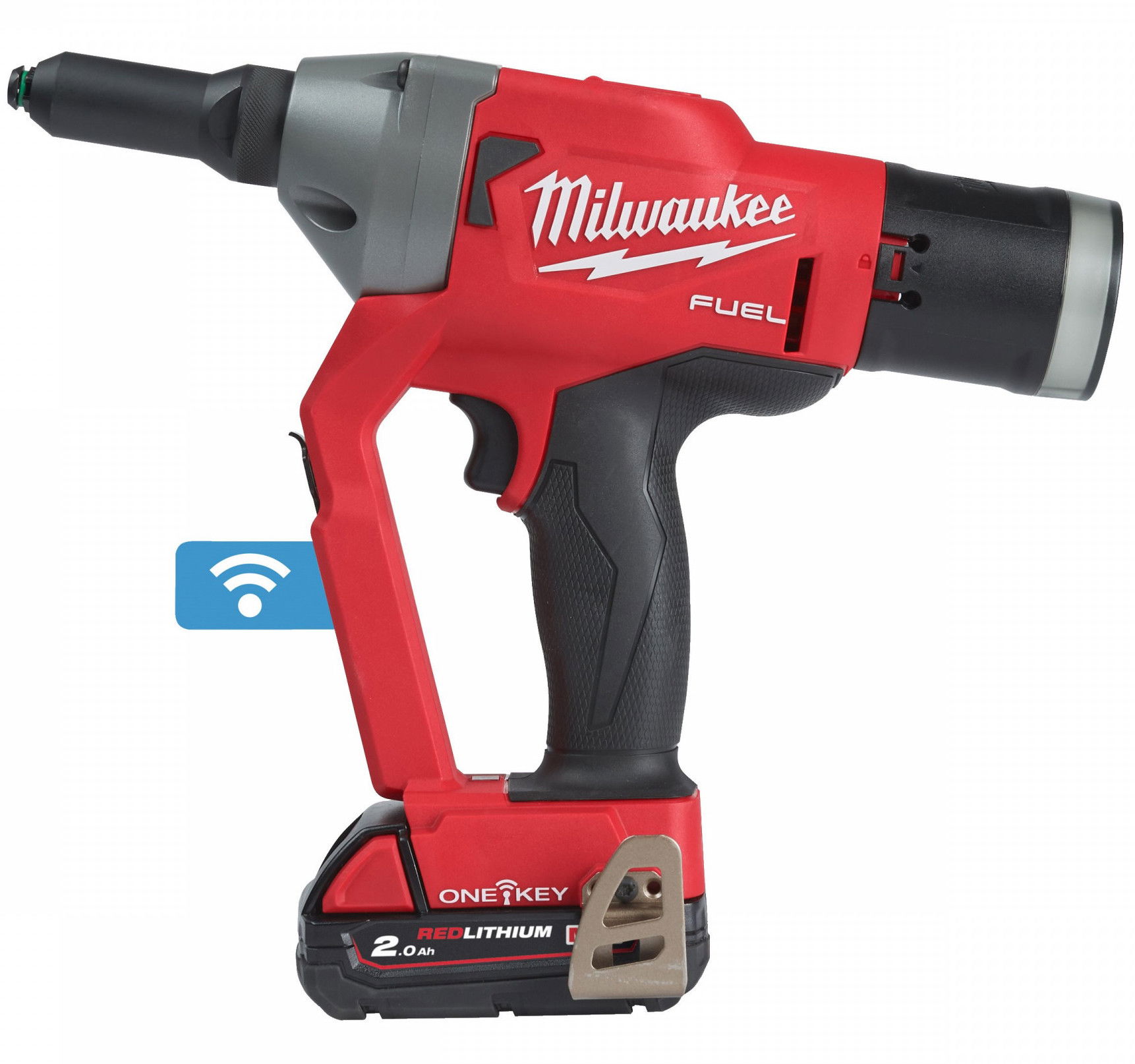 Milwaukee M18 ONEFPRT-202X akkus ONE-KEY™ FUEL™ popszegecshúzó (2 x 2.0 Ah Li-ion akkuval, Heavy Duty kofferben) termék fő termékképe