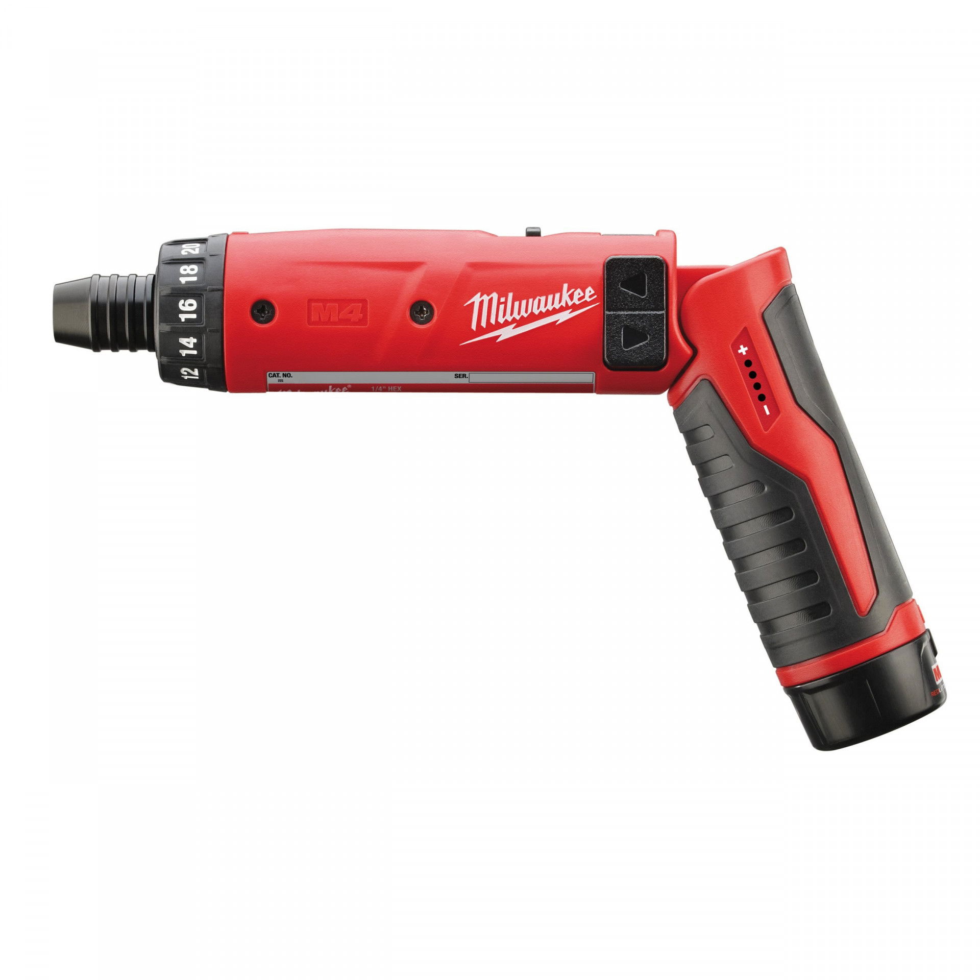 Milwaukee M4 D-202B akkus csavarbehajtó 1/4" hatszög meghajtással (2 x 2.0 Ah Li-ion akkuval) (PROMO) termék fő termékképe