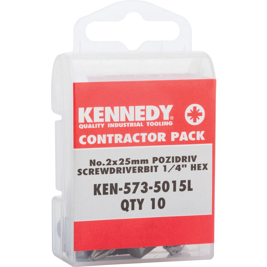 KENNEDY No.2 pozidriv csavarhúzó bit 1/4" hatszög illesztéssel, 25 mm, 10 db/csomag termék fő termékképe