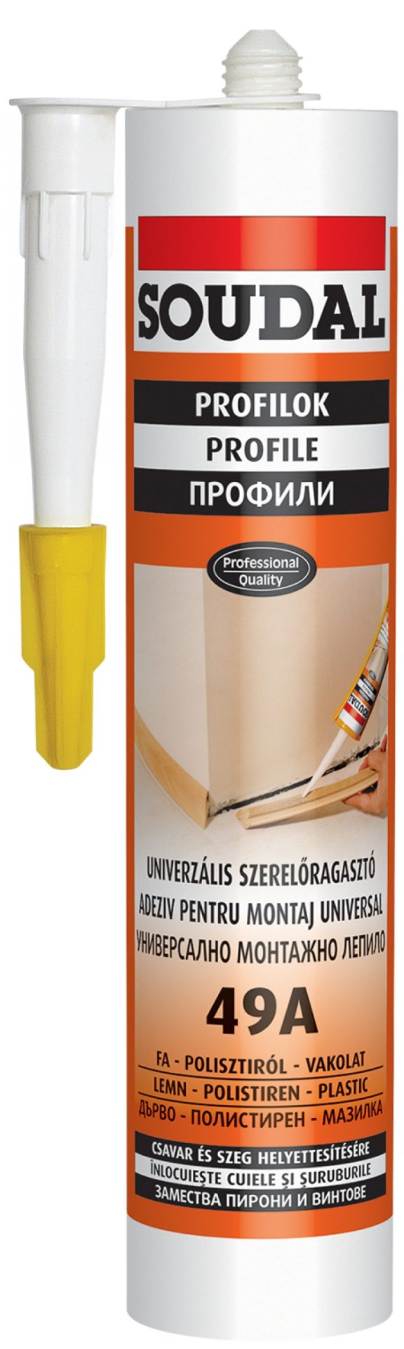 Soudal 49A univerzális szerelőragasztó, 280 ml termék fő termékképe