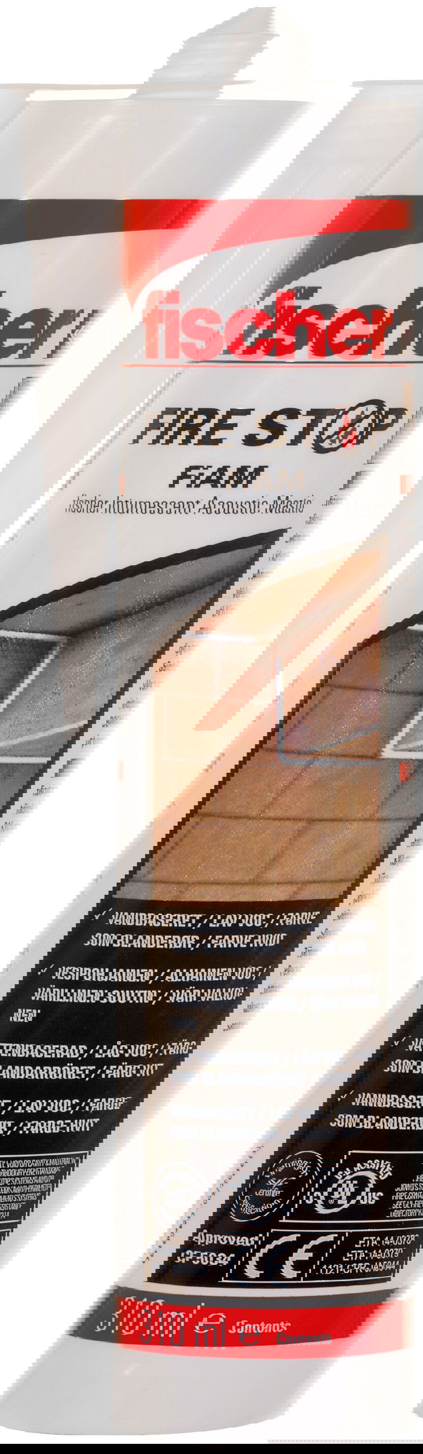 Fischer FiAM rugalmas tűzálló akusztikus paszta (DA/FI/NO/SV), 310 ml termék fő termékképe