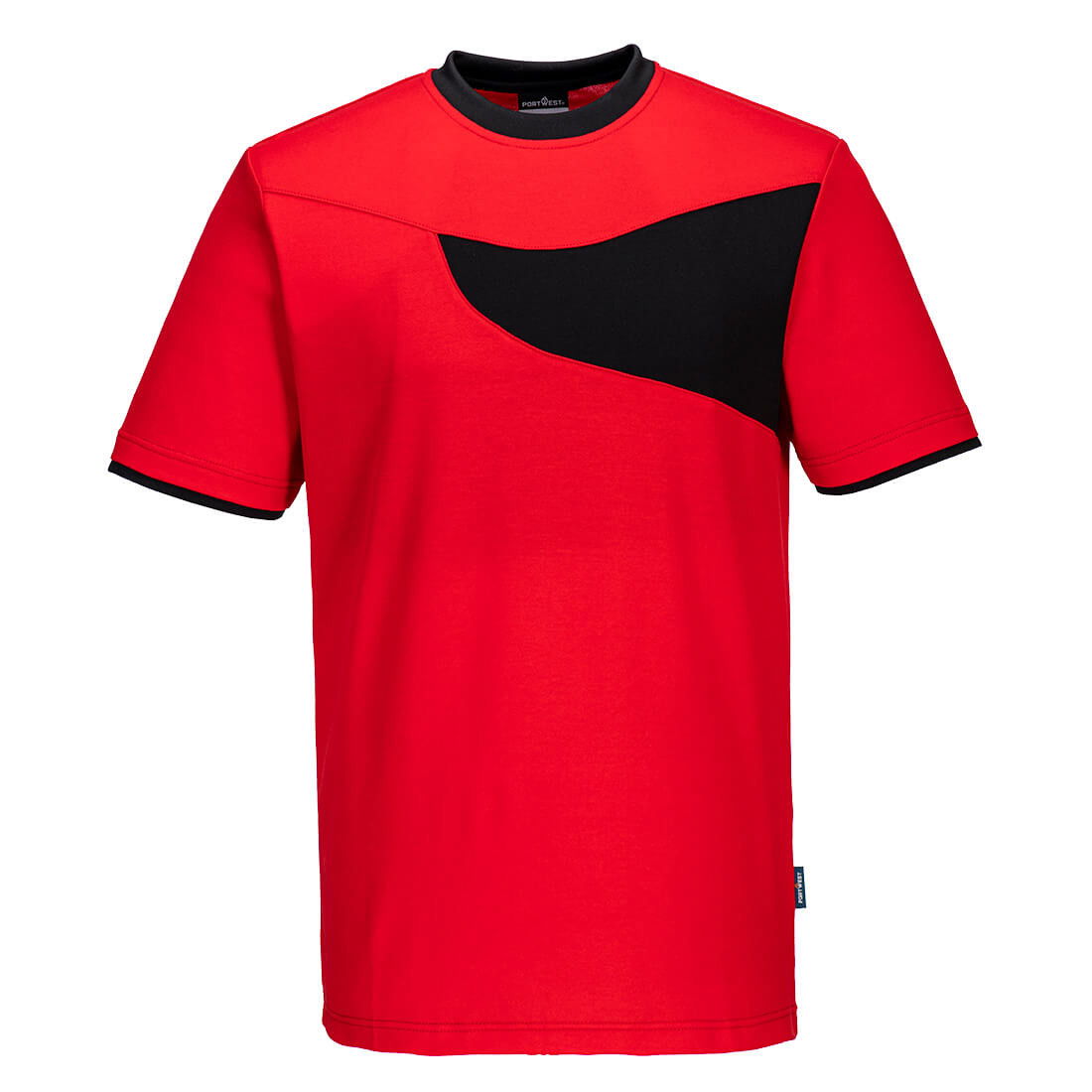 Portwest PW211 - PW2 póló S/S, piros/fekete termék fő termékképe