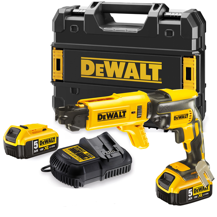 Dewalt DCF620P2K szénkefe nélküli akkus gipszkarton csavarozó (2 x 5.0 Ah Li-ion akkuval, TSTAK kofferben) termék fő termékképe