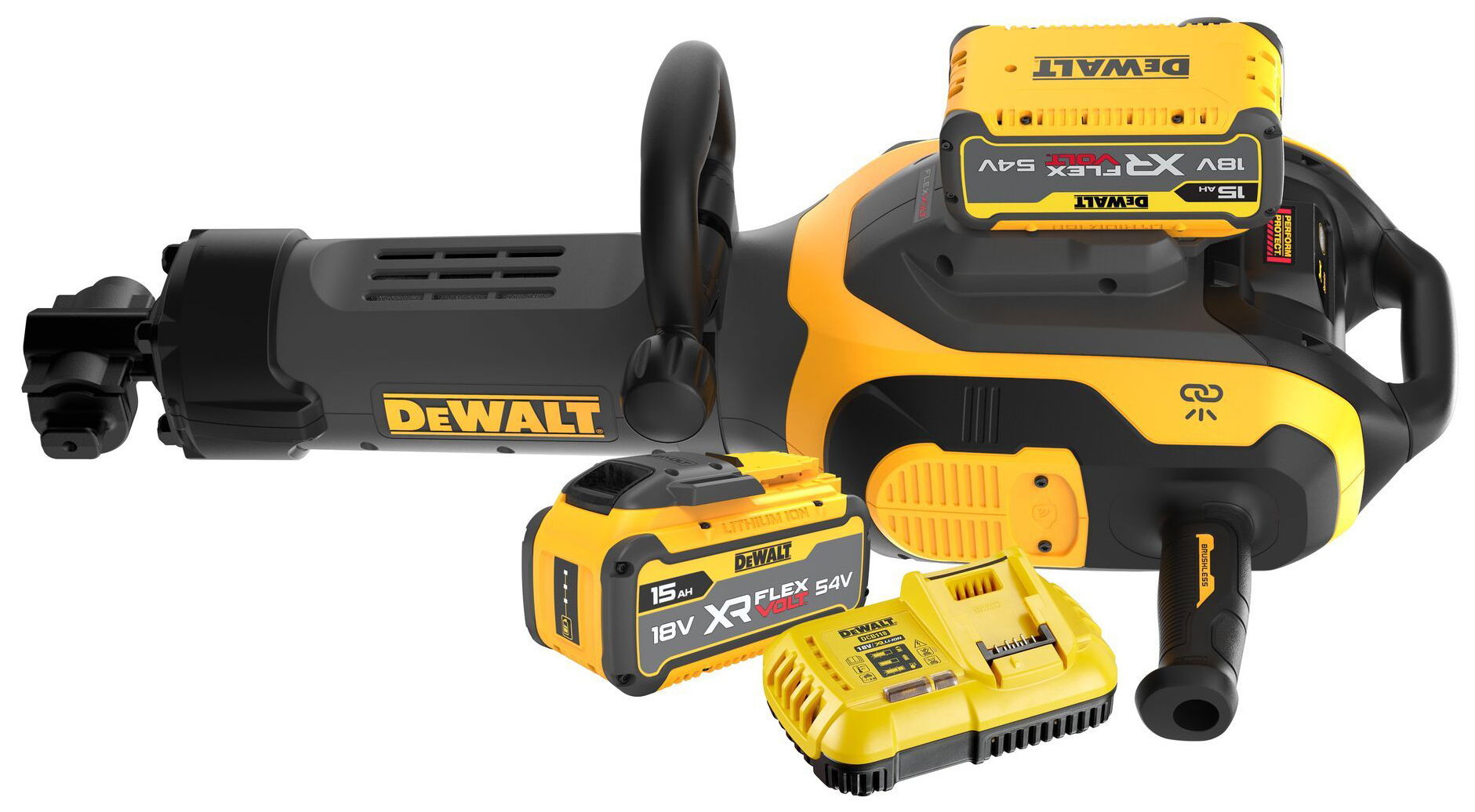Dewalt DCH966Z2 HEX szénkefe nélküli akkus bontókalapács (2 x 15.0 Ah  Li-ion akkuval) termék fő termékképe
